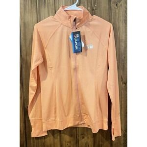 Salt Life Womens Performance SLX Uvapor Full‎ Zip Lightweight Orange Size Lg NWT